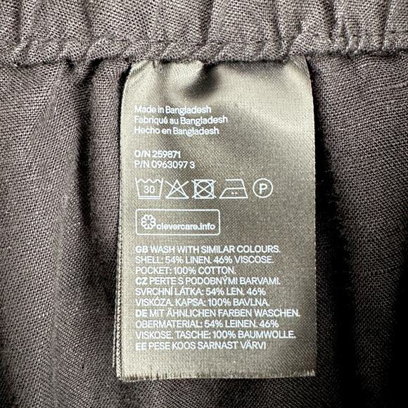 H&M Black Elastic Waistband Loose Fit Wide Leg Style Pants Size US XS - Picture 4 of 7